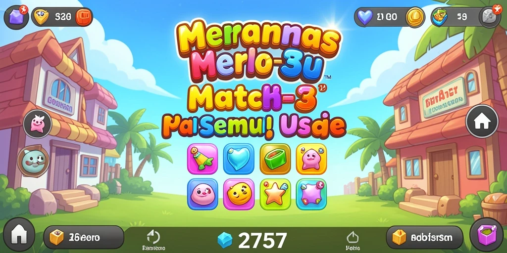 Gameplay menyenangkan dalam 2757 dengan elemen Match-3 yang menantang.