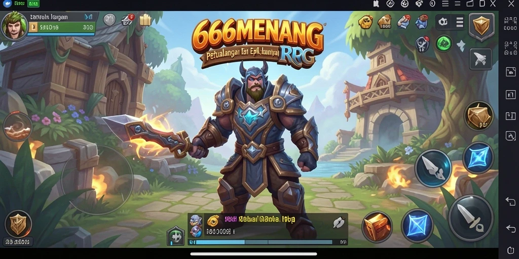 Tampilan menarik dari gameplay RPG di 666MENANG.