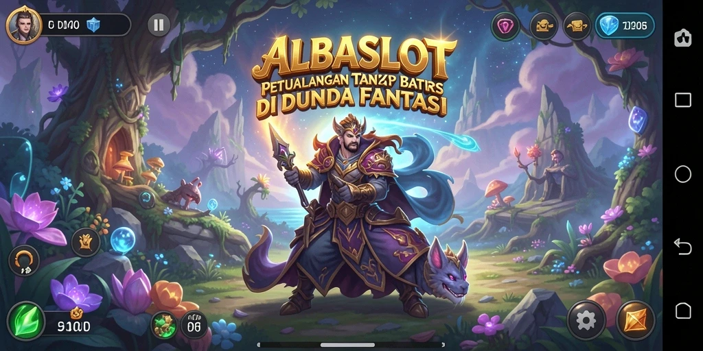 Screenshot gameplay <strong>ALBASLOT</strong> menampilkan eksplorasi dunia yang menakjubkan.