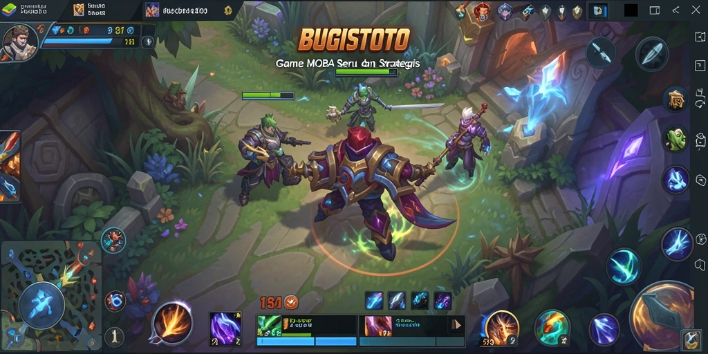 Tampilan menegangkan dari aksi gameplay MOBA BUGISTOTO.