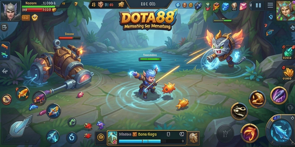 Screenshot gameplay DOTA88 yang menampilkan aksi seru saat memancing.